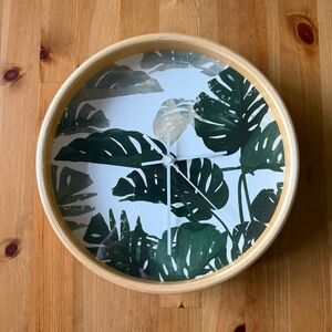Modern Monstera Plant Leaf Tropical Wall Clock Decor